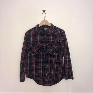 Maroon and blue Charlotte Russe button down